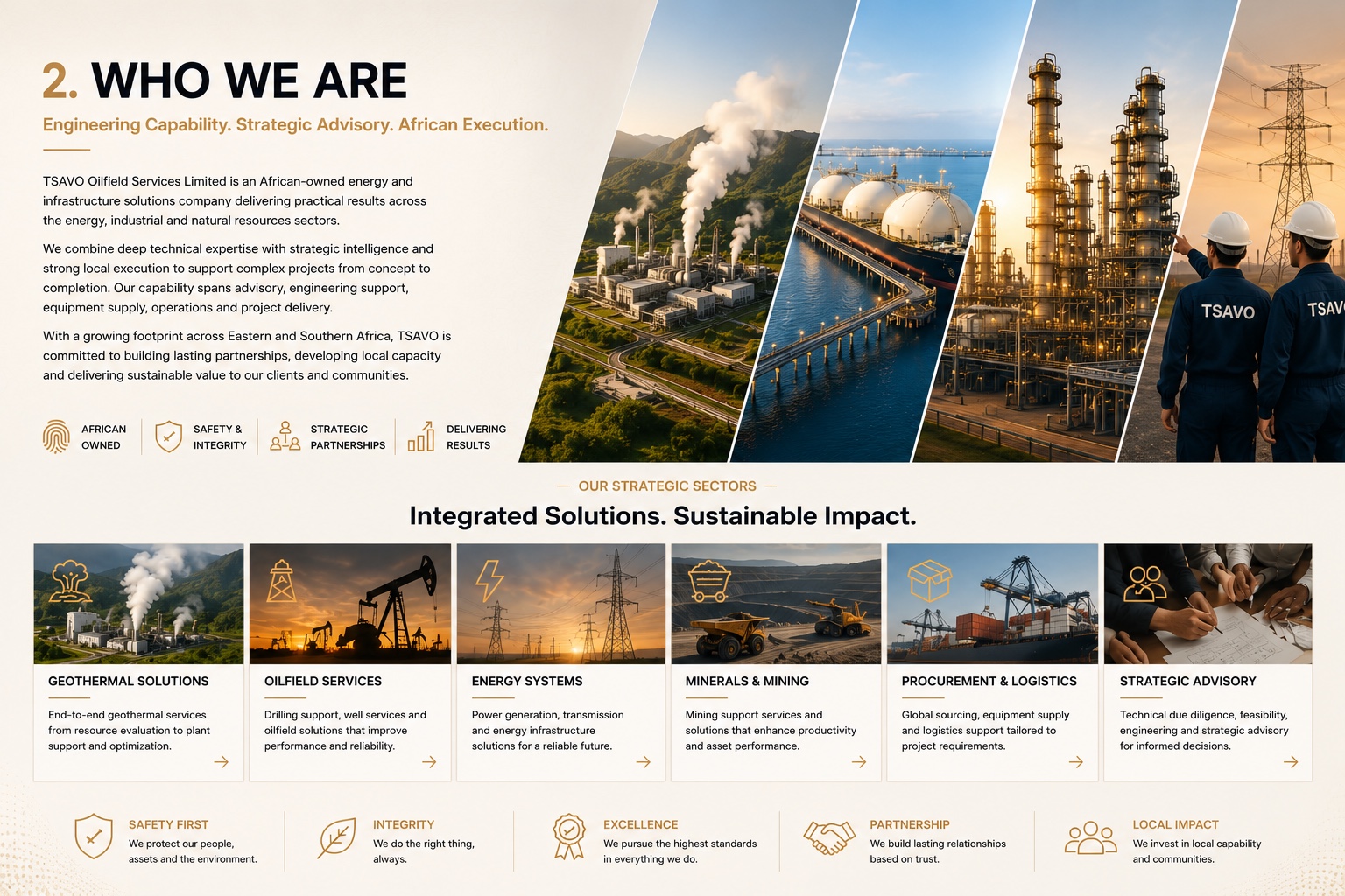 Who We Are — Engineering Capability, Strategic Advisory, African Execution