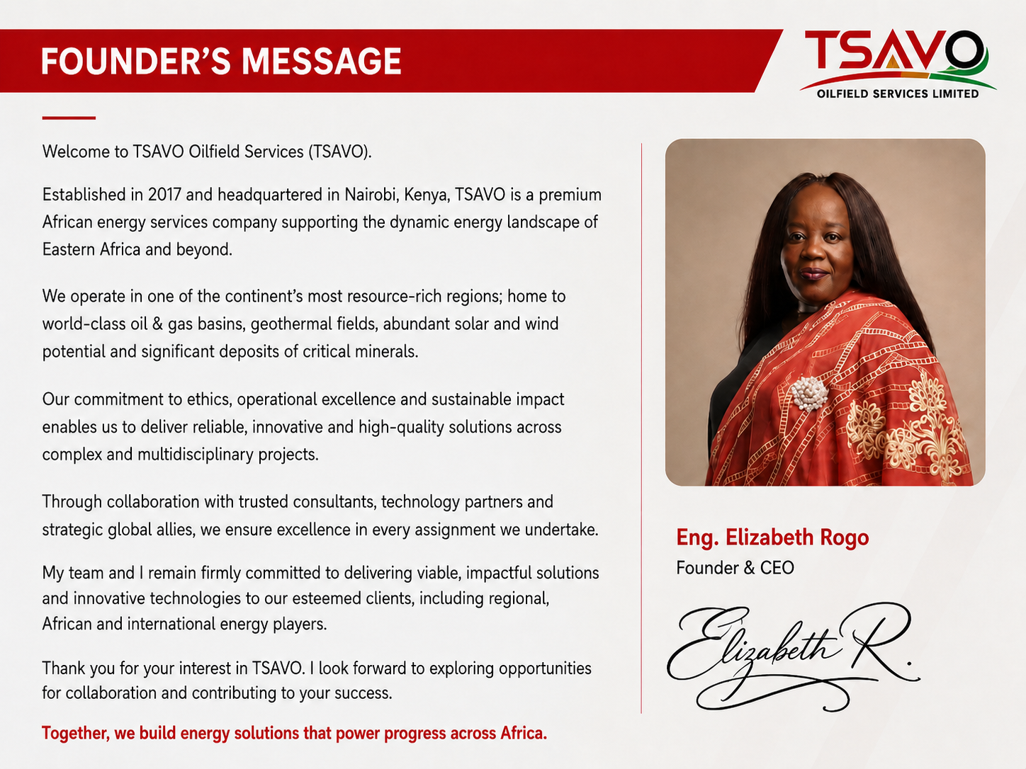 About Tsavo — African Expertise, Global Standards